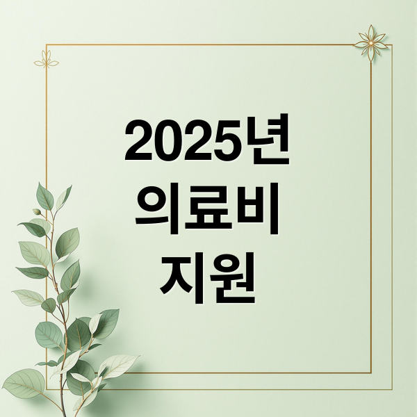 2025년
의료비
지원 (2025 의료비 지원)