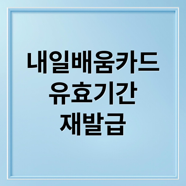 내일배움카드
유효기간
재발급 (내일배움카드 사용기간)