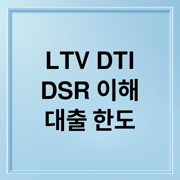 LTV DTI
DSR 이해
대출 한도 (LTV DTI DSR 뜻)
