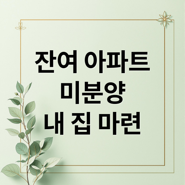 잔여 아파트
미분양
내 집 마련 (우선분양전환 잔여세대 청약 대출)