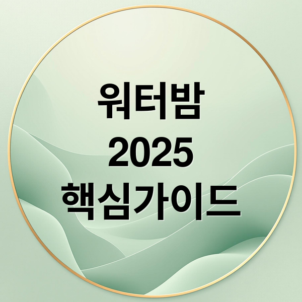 워터밤
2025
핵심가이드 (워터밤 2025 예매)