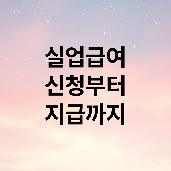 실업급여
신청부터
지급까지 (실업급여 신청 절차)