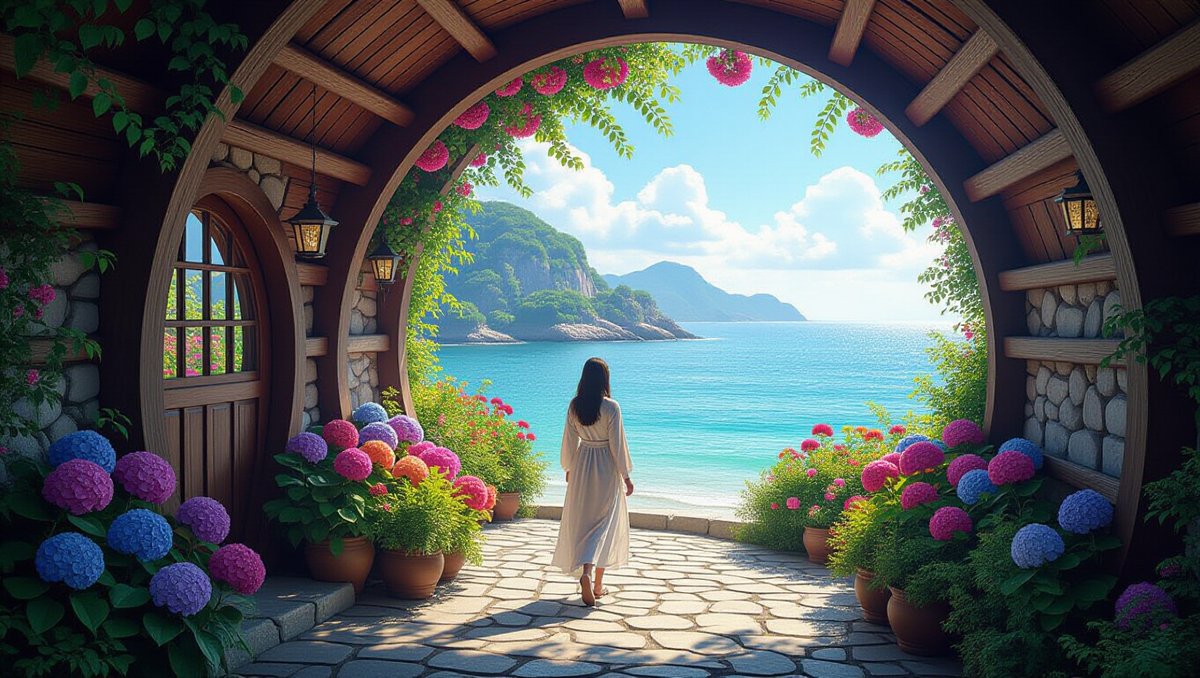 🌊 남도 수국, 바다와 함께 펼쳐지는 장관