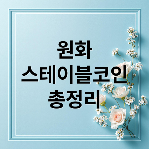 원화
스테이블코인
총정리 (원화 스테이블코인)
