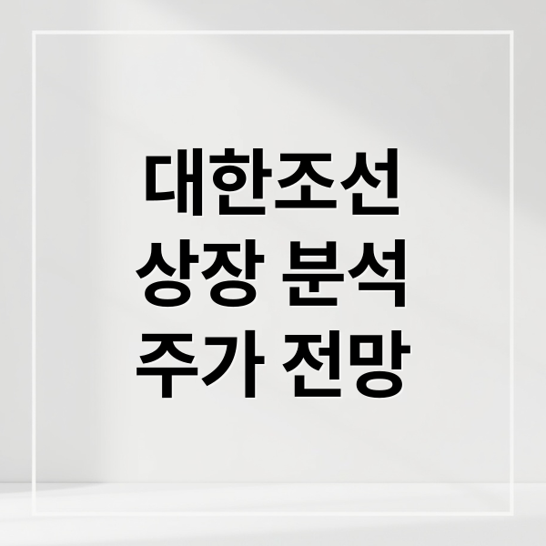 대한조선
상장 분석
주가 전망 (대한조선 주가 전망)
