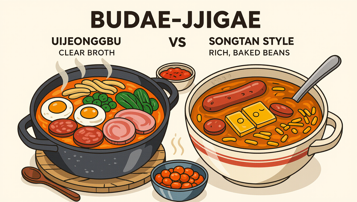 📋 송탄 vs 의정부 부대찌개, 핵심 차이는?