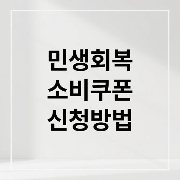 민생회복
소비쿠폰
신청방법 (민생회복 소비쿠폰)