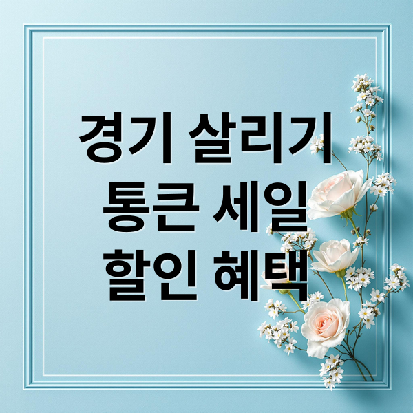 경기 살리기
통큰 세일
할인 혜택 (경기살리기 통큰세일)