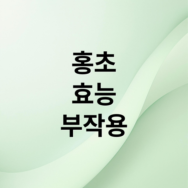 홍초
효능
부작용 (홍초 효능 부작용 섭취량)