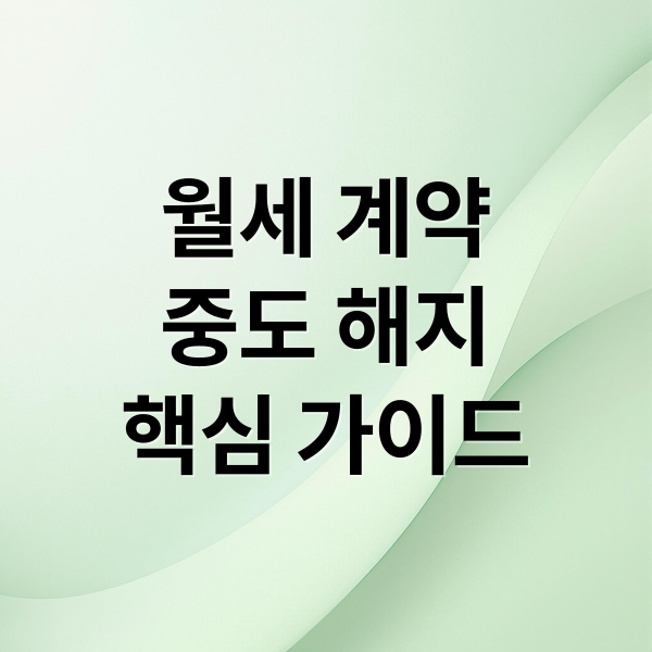 월세 계약
중도 해지
핵심 가이드 (월세 중도해지 중개수수료)