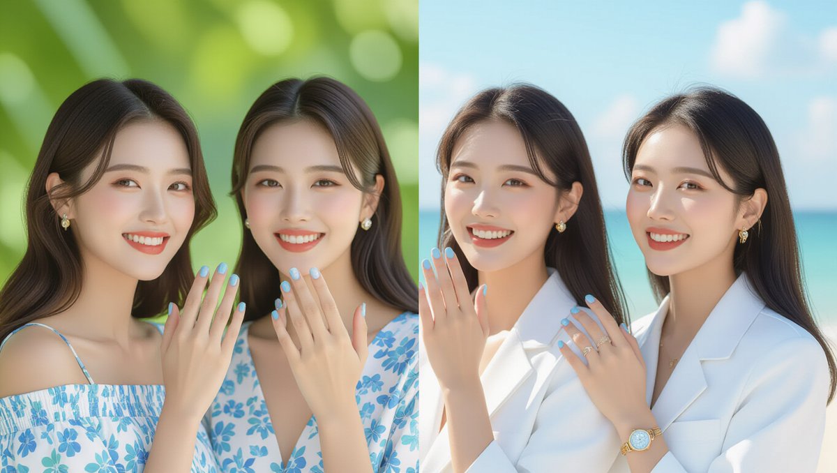 🎨 2025 여름 네일 컬러: 시원함과 청량함