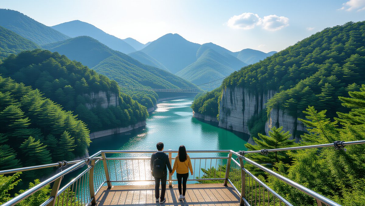 🏞️ 금산의 숨은 명소: 월영산 출렁다리 & 부소담악