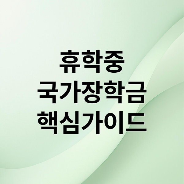 휴학중
국가장학금
핵심가이드 (휴학 국가장학금)