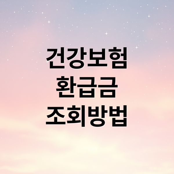 건강보험
환급금
조회방법 (국민건강보험 환급금)