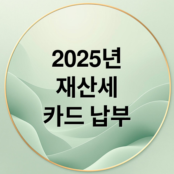 2025년
재산세
카드 납부 (2025년 재산세 카드 납부)