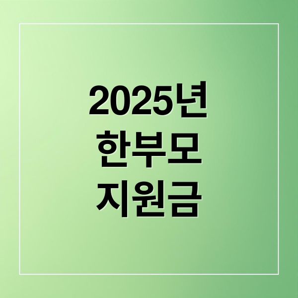 2025년
한부모
지원금 (한부모 가족 지원금)
