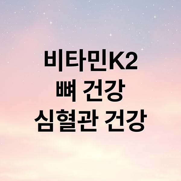 비타민K2
뼈 건강
심혈관 건강 (비타민 k2 효능 권장량)