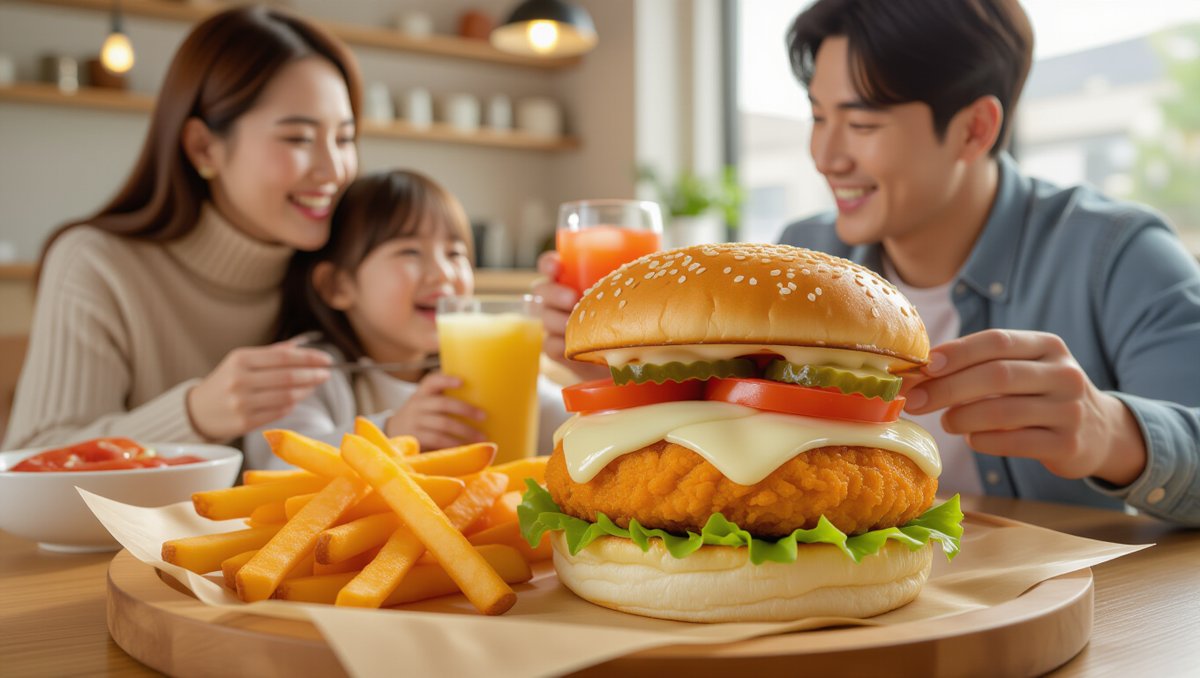 🍔 익산 고구마 모짜렐라 버거 세트 맛보기