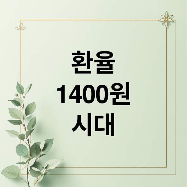 환율
1400원
시대 (환율 1400원 시대)