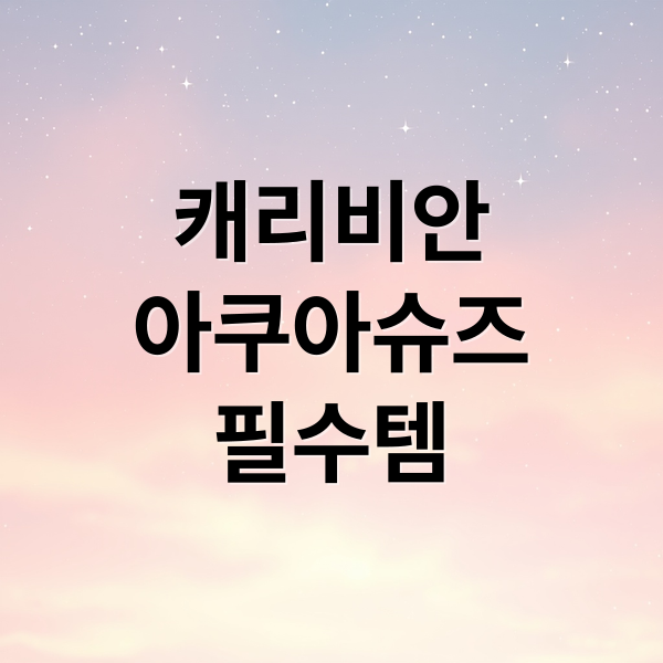 캐리비안
아쿠아슈즈
필수템 (캐리비안 베이 아쿠아슈즈)