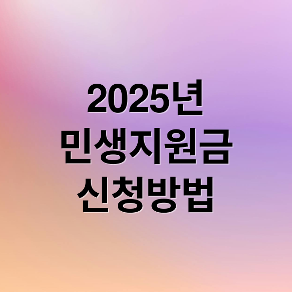 2025년
민생지원금
신청방법 (2025 민생지원금)