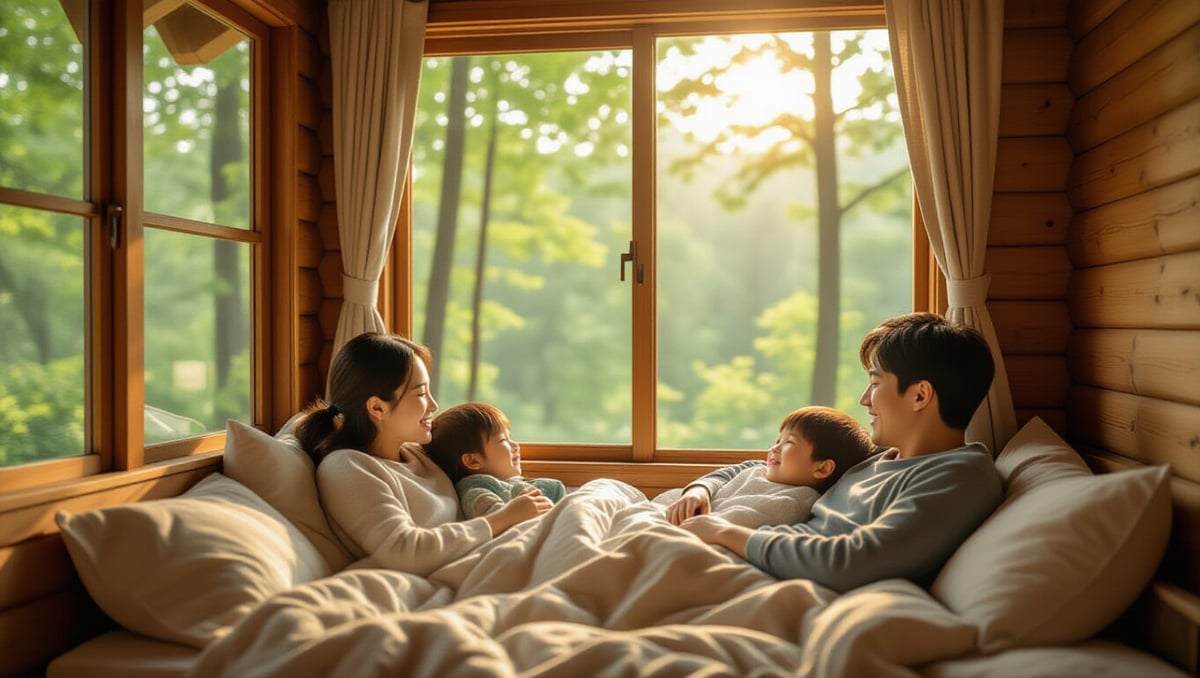 🛌 편안한 숲캉스: 숙박 및 편의시설