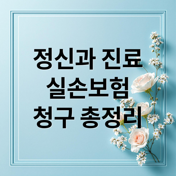 정신과 진료
실손보험
청구 총정리 (정신과 진료 실손보험)
