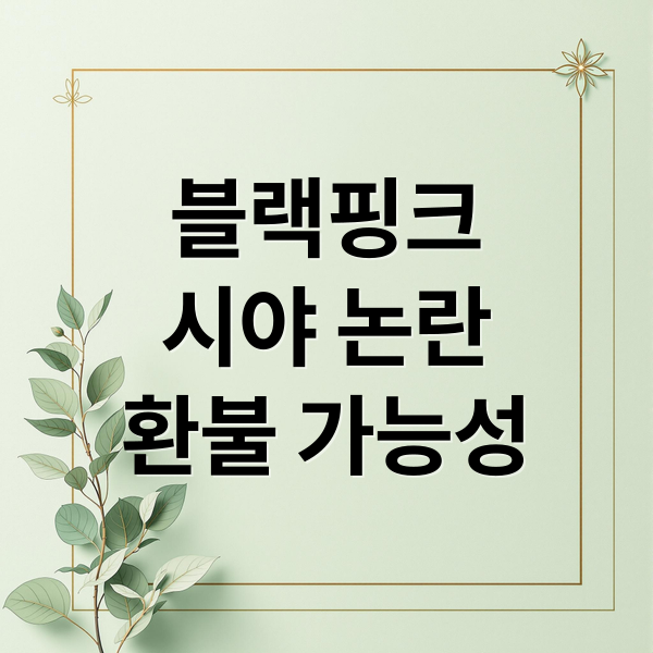 블랙핑크
시야 논란
환불 가능성 (블랙핑크 콘서트 시야 제한석 논란)