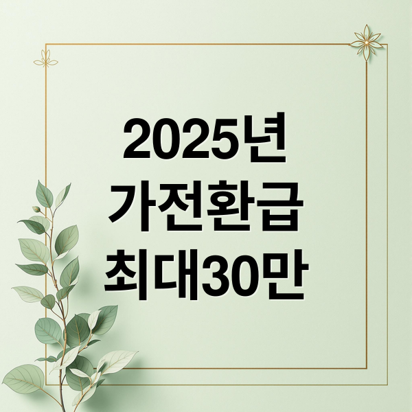 2025년
가전환급
최대30만 (1등급 가전제품 환급 정부지원금)
