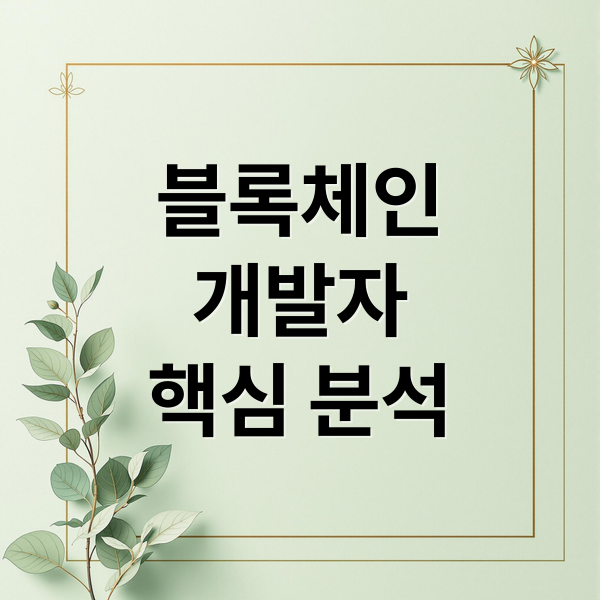 블록체인
개발자
핵심 분석 (블록체인 개발자)
