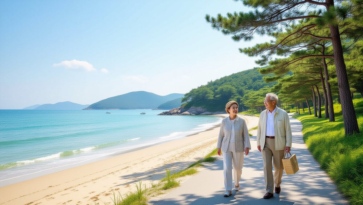 🏖️ 신지명사십리해수욕장: 건강까지 챙기는 바닷길